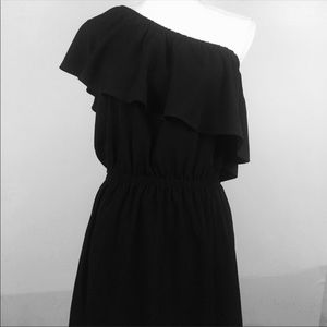 Express Ruffle One Shoulder Dress